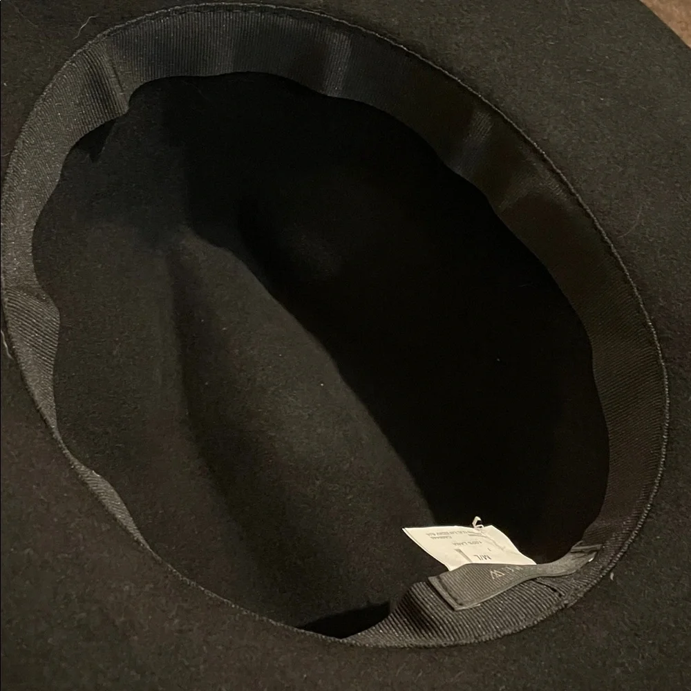 J. Crew Black Wool Hat. Size M/L - Picture 5 of 10